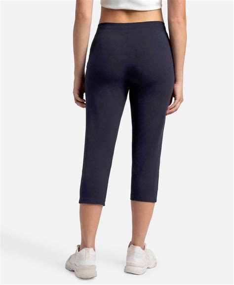 Buy Super Combed Cotton Elastane Slim Fit Capri with Side Pockets ...