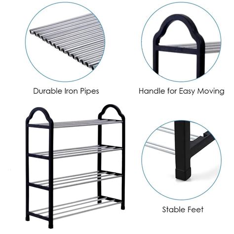 Shop Folding Shoe Rack 4-Layer & Space-Saving | DeoDap