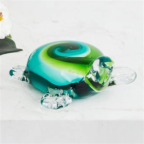 Buy Cosmos Glass Turtle Figurine from Home Centre at just INR 499.0