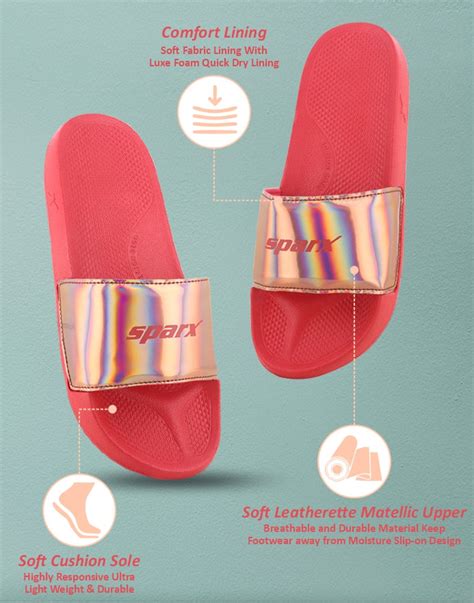 Sparx Red Sandals for Women SFL-157 | Sandals & Slippers Online ...