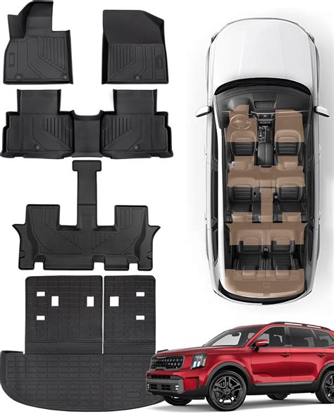 CreekT® for Kia Telluride Floor Mats 2025 2024 2023 2022 2021 2020 ...