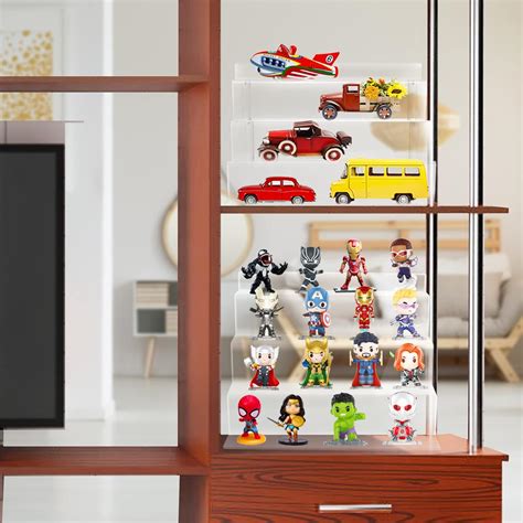 Buy KOLAFO Acrylic Risers Display Shelf 12 (2-Pack), 4 Tier Acrylic ...