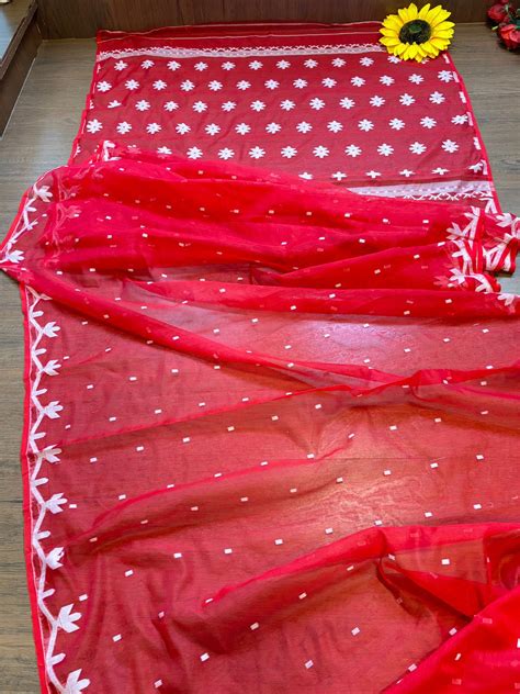 Megh-er Chithi Dhakai Jamdani Saree – Monamaar