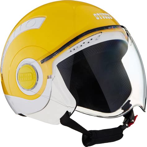Studds Marshall D1 Open Face Helmet Helmet (Boy's, White Blue, XS ...