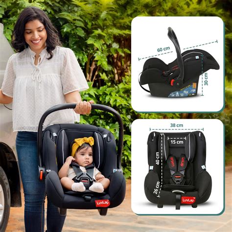 LuvLap 4-in-1 Infant/Baby Car Seat & Carry Cot with Canopy, Convertible ...