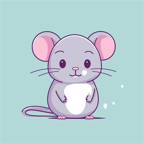 Cute kawaii rat chibi mascot vector cartoon style 23169772 Vector Art ...