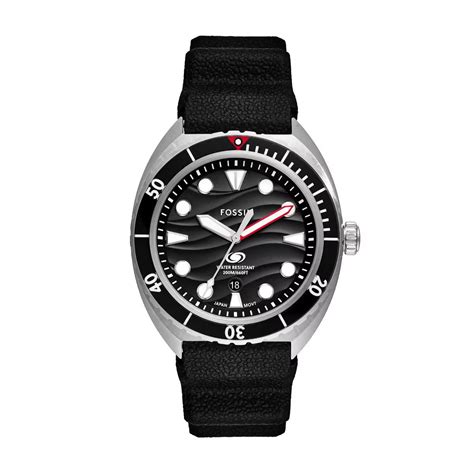 Fossil Breaker Quartz Black Dial With Date Analog Men's Watch FS6062 ...