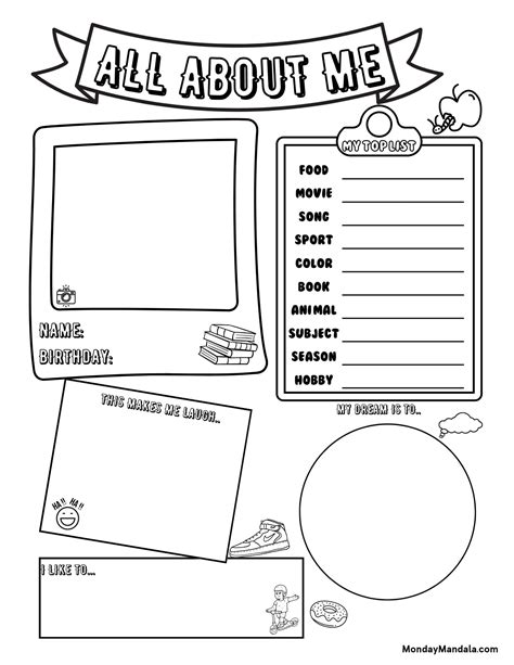 All About Me Worksheet Free Printable - Jace Printable
