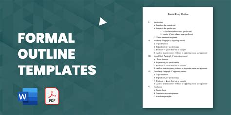 Image result for Formal Outline Example