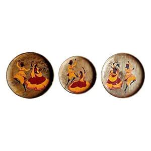 Buy SAMPOORNA ENTERPRISE PINKPEARLS1989 Wall Decorative Plates ...