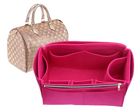 Buy Speedy 25 30 35 40 Compatible, Pink Felt Purse Insert (type JIA ...