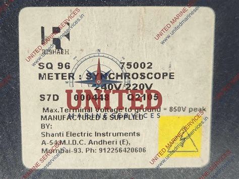 RISHABH SQ96 ELECTRONIC SYNCHROSCOPE METER 75002 | United Marine Services