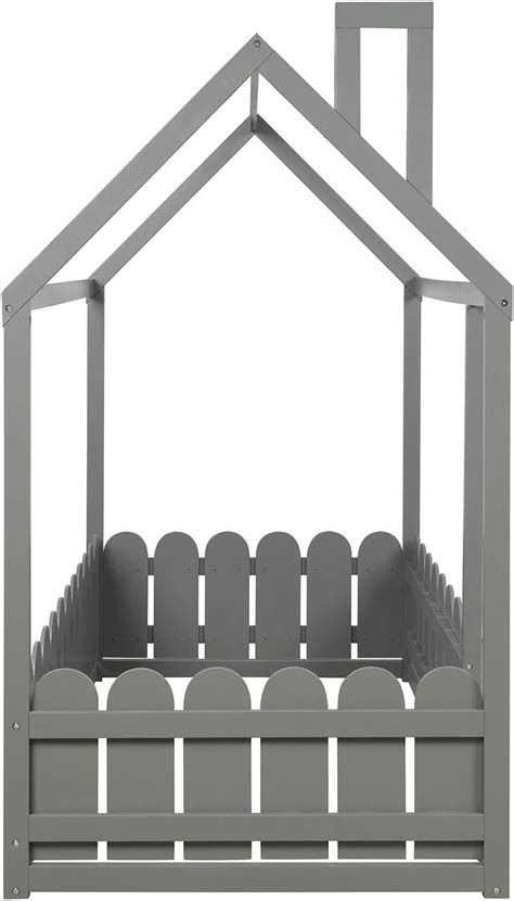 Merax Wooden House Bed with Fence-Shaped Guardrail India | Ubuy