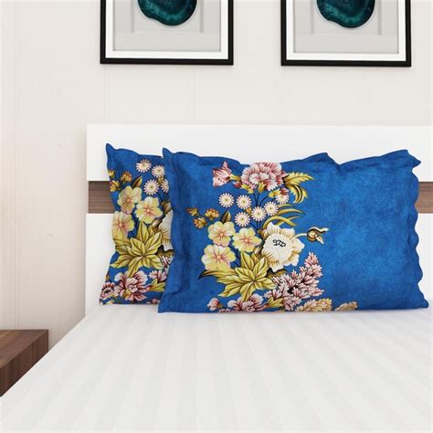 Buy Edwardian Printed Cotton Pillow Covers - Set of 2 - 45 x 70 cm from ...