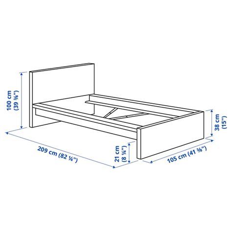 MALM bed frame, high, black-brown, 90x200 cm (353/8x783/4") - IKEA