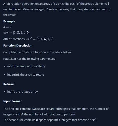 Image result for Left Rotation HackerRank Solution C