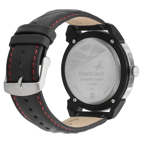 Fastrack Loopholes Quartz Analog White Dial Leather Strap Watch for Guys