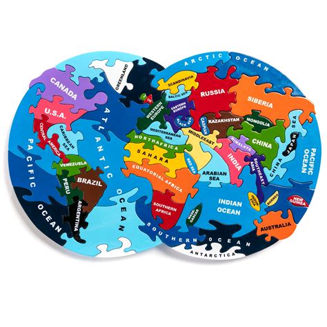 Printable World Map Puzzle