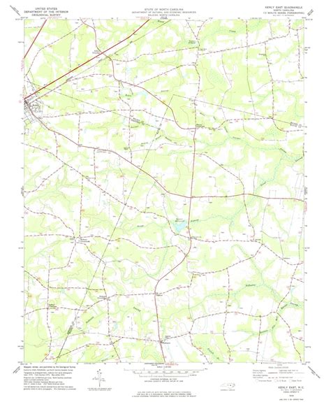 Classic USGS Kenly East North Carolina 7.5'x7.5' Topo Map – MyTopo Map ...