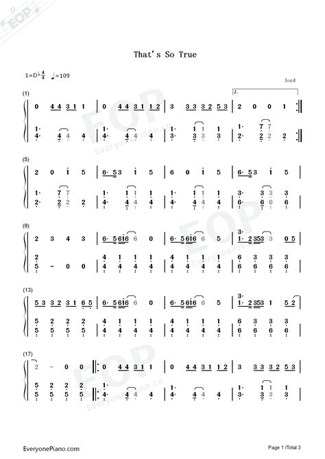 Thats So True-Gracie Abrams-钢琴谱文件（五线谱、双手简谱、数字谱、Midi、PDF）免费下载