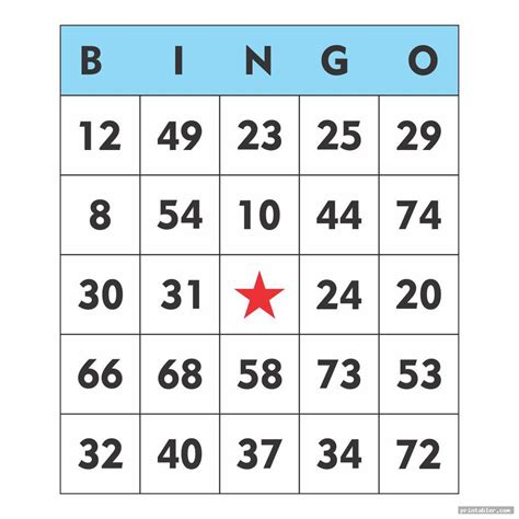 Printable Bingo Numbers 1 75 - Printable Word Searches