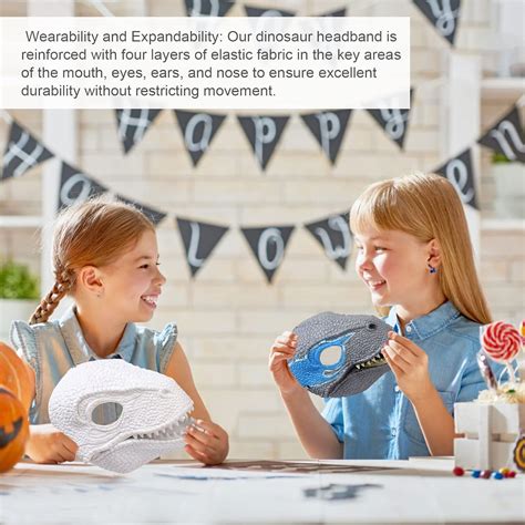 Buy BestAlice Dino Mask Moving Jaw, Dinosaur Mask Headgear, Jurassic ...