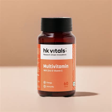 HK Vitals Multivitamin 60 Tablets (Pack Of 2) Daily Supplement with ...