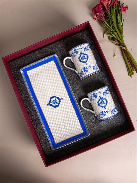 Plates & Platters | Gaj Gamini Gift Set - Platter & 2 Mugs