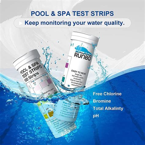 Buy RUNBO Pool and Hot Tub Test Strips 4-in-1 (100 Count) – Test for ...