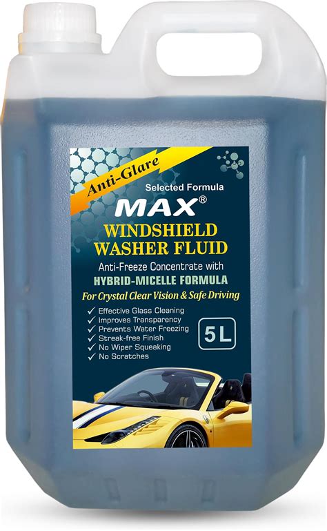 MAX Windshield Washer Fluid Concentrate (5 Ltr) - Anti-Freeze ...