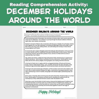 December Reading Worksheet 的图像结果