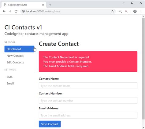 Form Validation in CodeIgniter 4 的图像结果