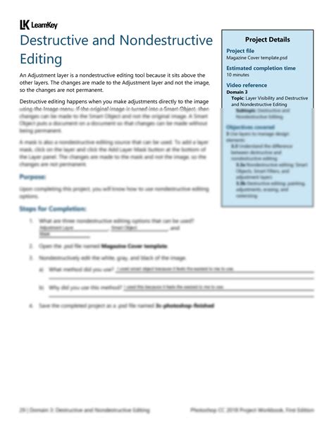 SOLUTION: Photoshop cc 2018 domain 3 destructive and nondestructive ...