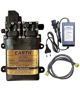 Earth_220 PSI High-Pressure Diaphragm Water Pump | Multi-Purpose 12V/1 ...