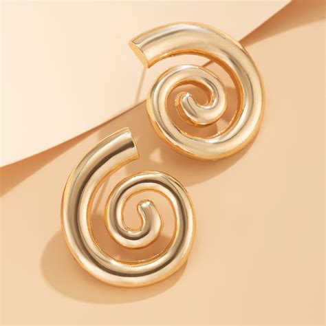The Spiral Connection Gold Plated Studs – Mohhmaya