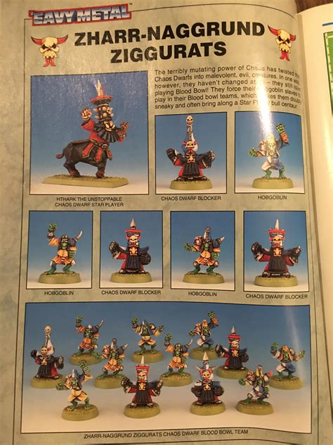 Chaos Dwarf Blood-Bowl team- White Dwarf 183- March 1995 : r/Warhammer