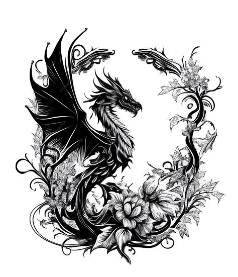 Black And White Dragon Pictures