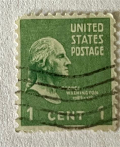 Rare George Washington 1789-1797 1 Cent Stamp - Etsy