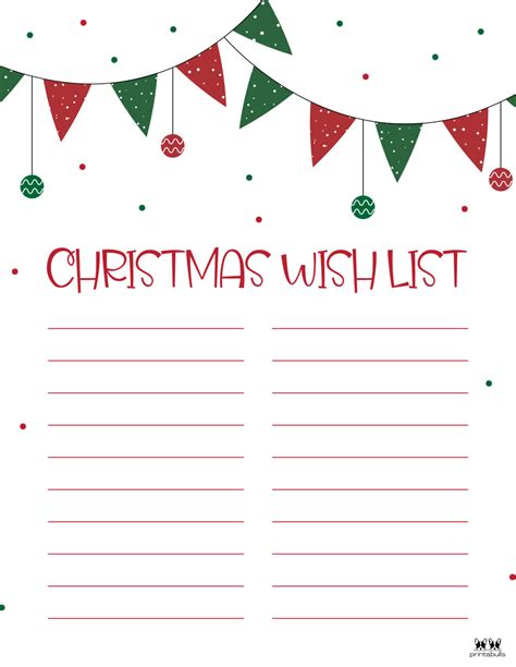 Get Festive! Free Printable Christmas Lists & More - Printables for ...