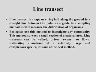 Image result for Line Transect Method