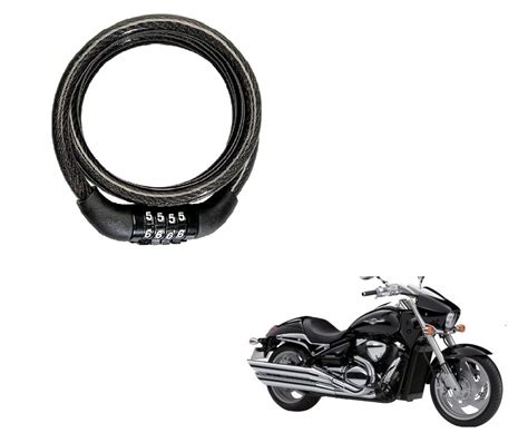 Glito Multipurpose Number Lock Bike Lock/Helmet Lock Black For S-uzuki ...