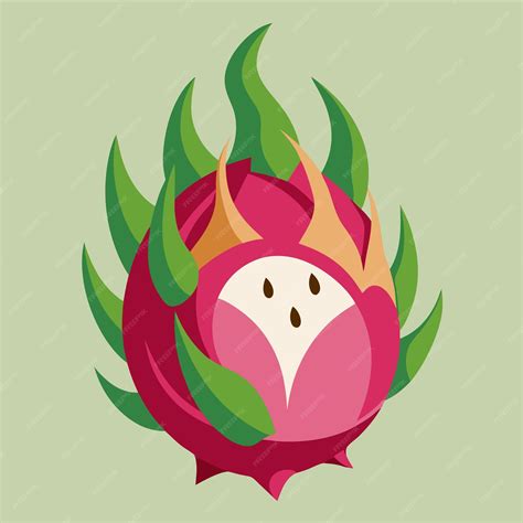 Dragon Fruit Color Clip Art Vector Design | Premium AI-generated vector