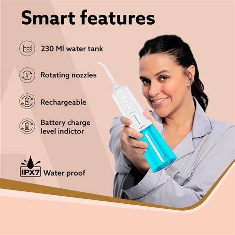 AGARO Galaxy Oral Irrigator, Portable, Cordless, Rechargeable, Flossing ...