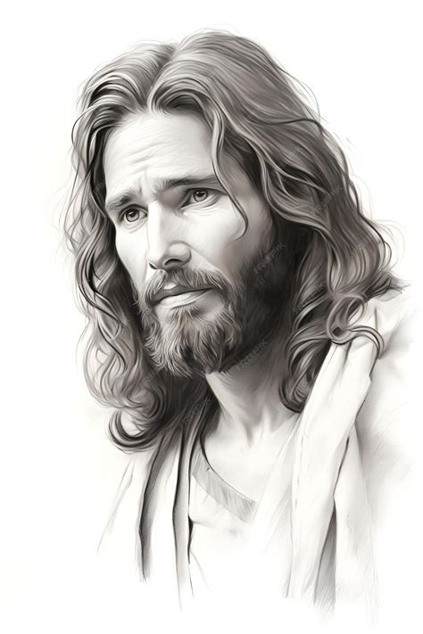 Jesus Face Sketch