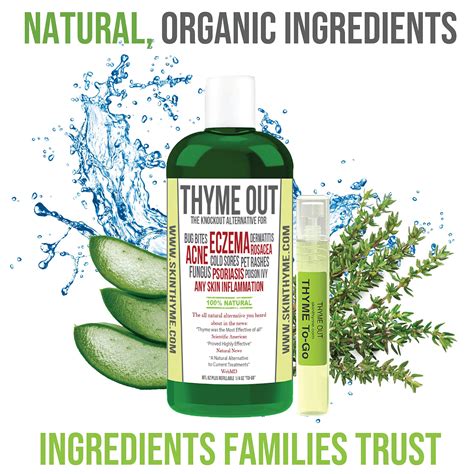 Thyme Out Natural Skin Treatment for Eczema Relief, Psoriasis, Acne ...