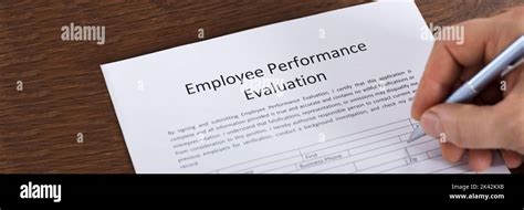 Employee Performance Evaluation And Feedback Form. Personal Goals Stock Photo - Alamy