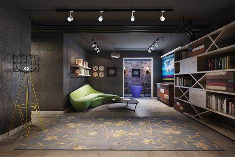 loft风格设计工作室装修设计案例效果图_岚禾办公空间设计