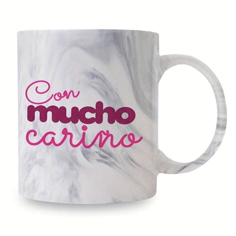 1pc 11oz Marble Coffee Mug Spanish phrase Con mucho cario Marble cup ...