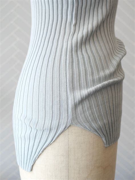 R&D.M.Co- no.4896d ASIC RIB BACK HENLEY NECK PULLOVER Sax M | Cieloazulmat