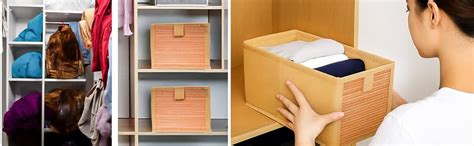 Prime Pick Smart Fold Storage Box Foldable Clothes Organizer Bamboo ...